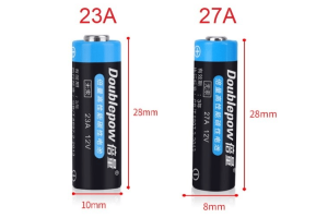 27a akku vs. 23a akku: erikokoiset, sama energia