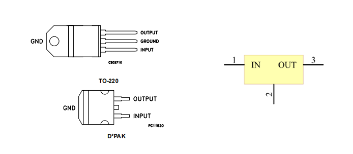 Fig 2 Pin connection of L7809CV