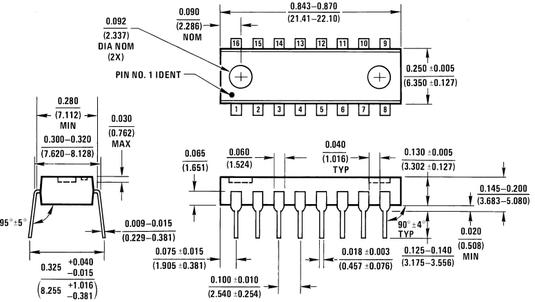 DAC0808 16-DIP Package