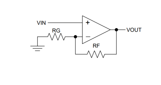 Fig.2 Operational Amplifier Schematic for Noniverting Configuration