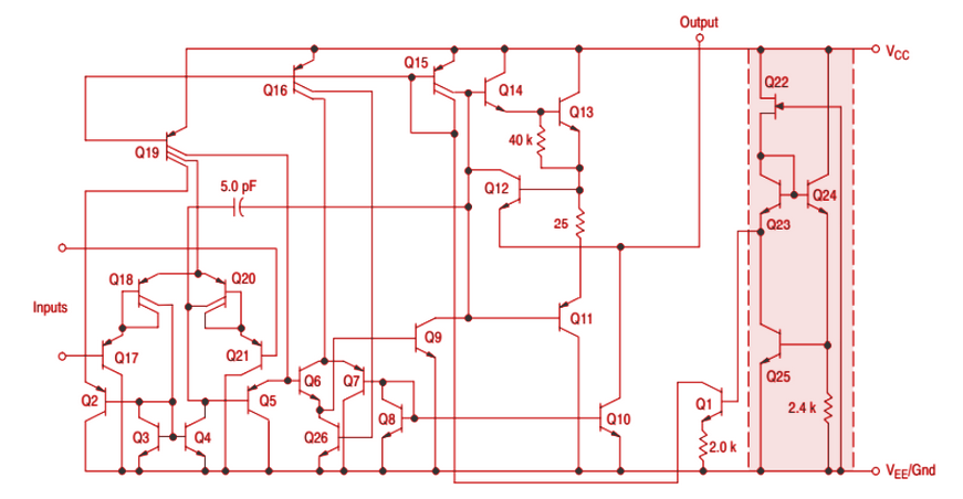 LM358 Representative Schematic Diagram